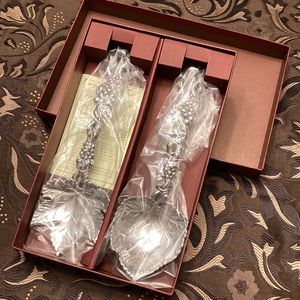 Arthur Court Grapevine Aluminum Serving Spoons Set